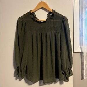 Olive green top